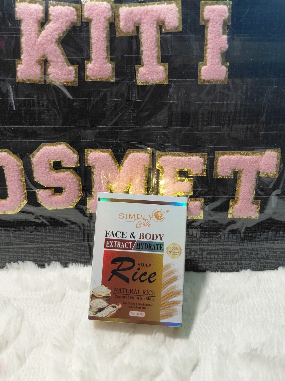 SIMPLY Belle Face & Body Rice Soap - White and Gold Packaging